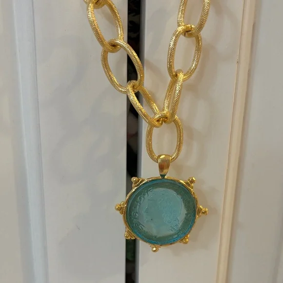Susan Shaw Venetian Glass Coin Necklace - Picture 8 of 8